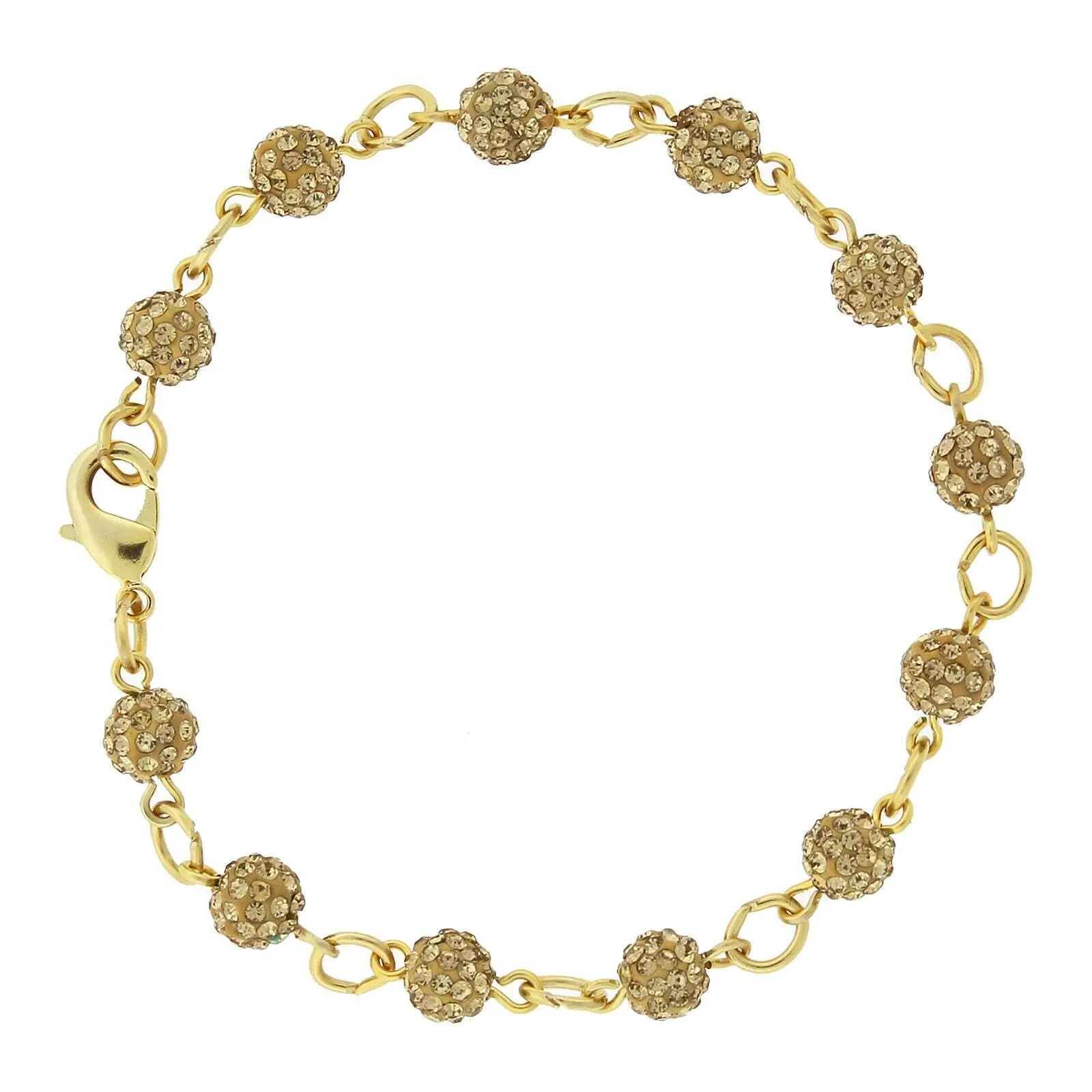 1928 Jewelry Pave Crystal Fireball Link Bracelet 1928 Jewelry