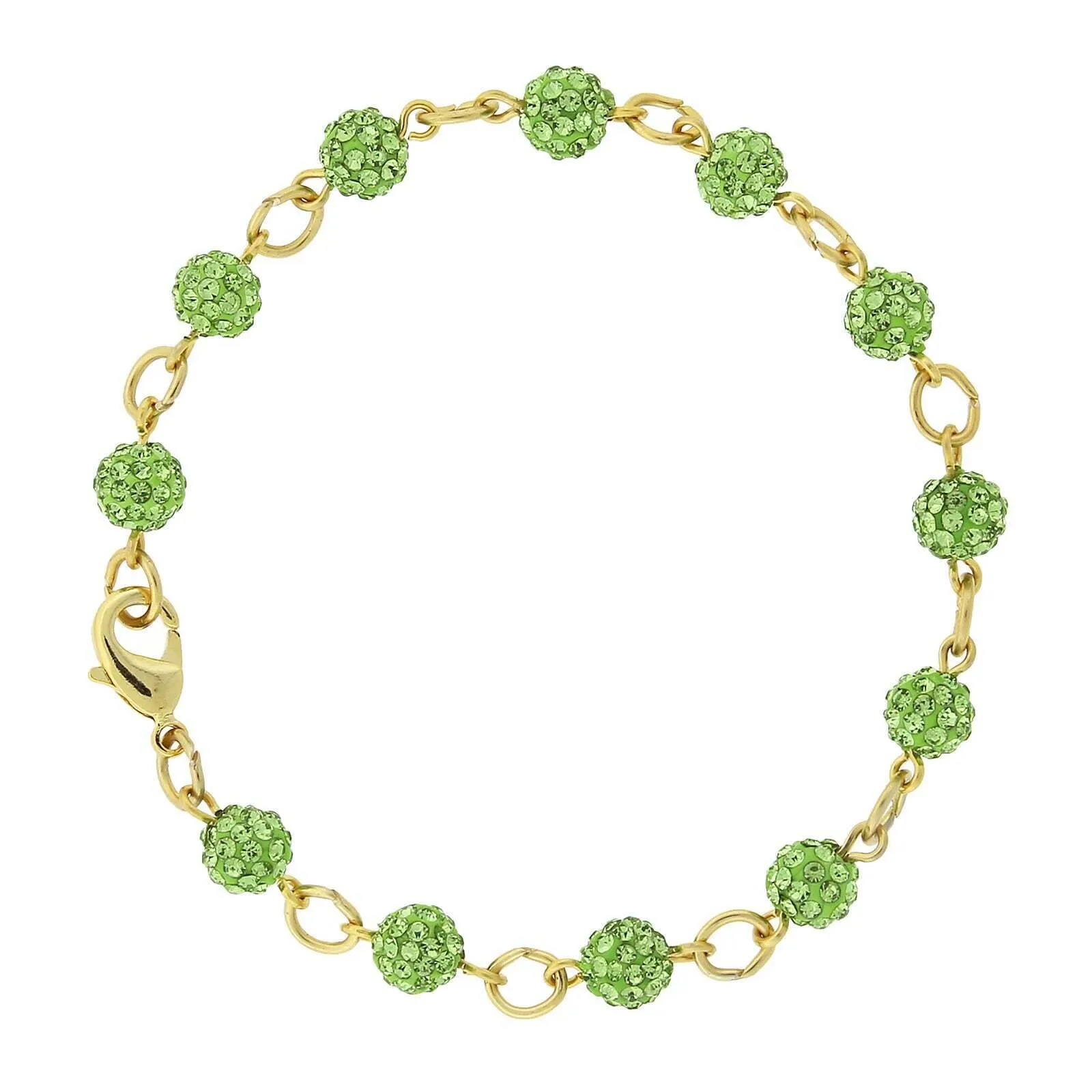 1928 Jewelry Pave Crystal Fireball Link Bracelet 1928 Jewelry