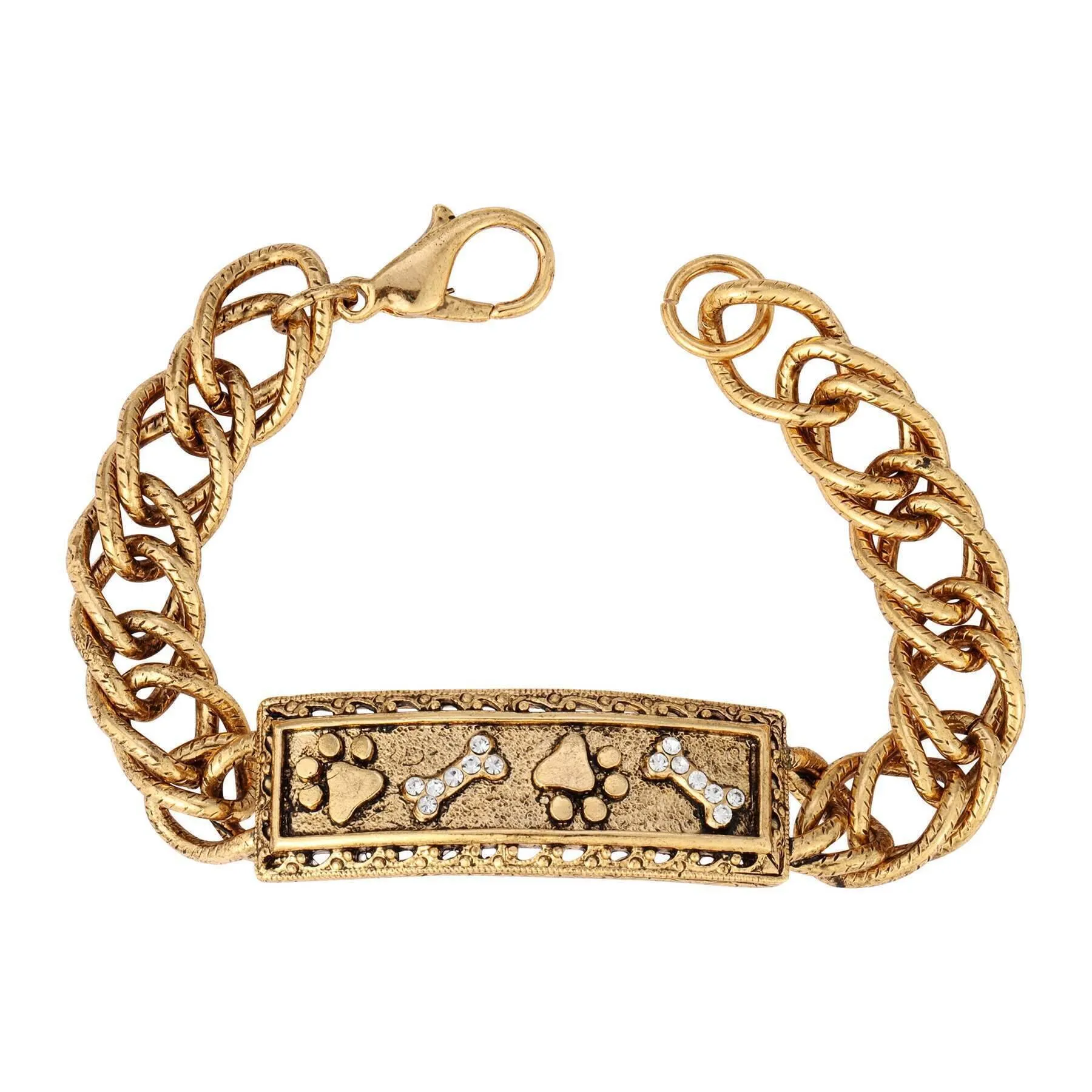1928 Jewelry Paws And Bones Link Bracelet 1928 Jewelry
