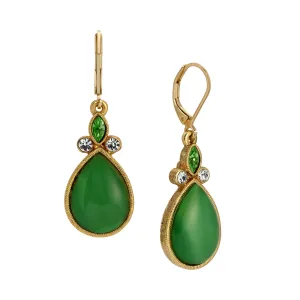 1928 Jewelry Pear Shape Moonstone Crystal Drop Earrings 1928 Jewelry