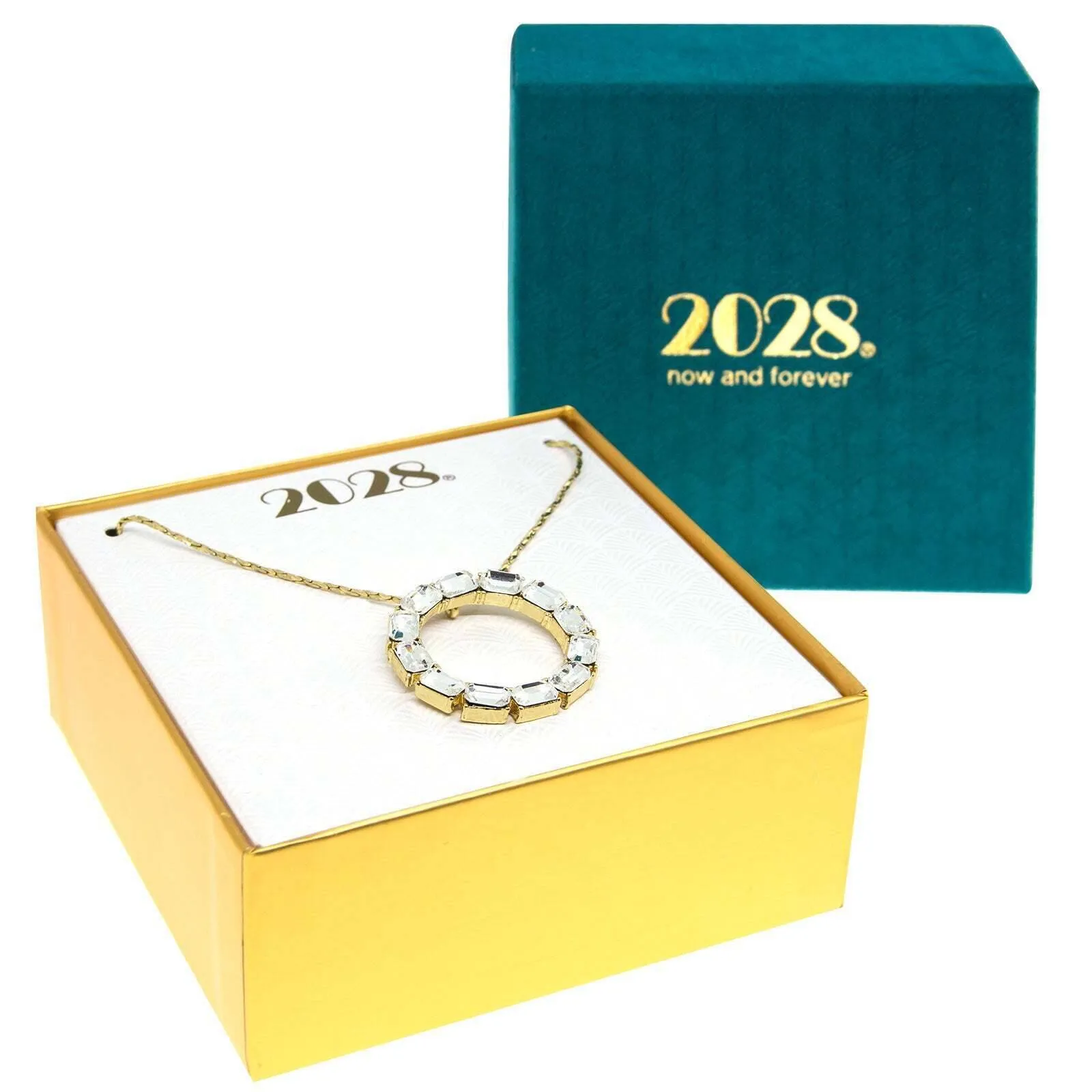 1928 Jewelry Pendant Necklace With Austrian Crystal 18" 1928 Jewelry