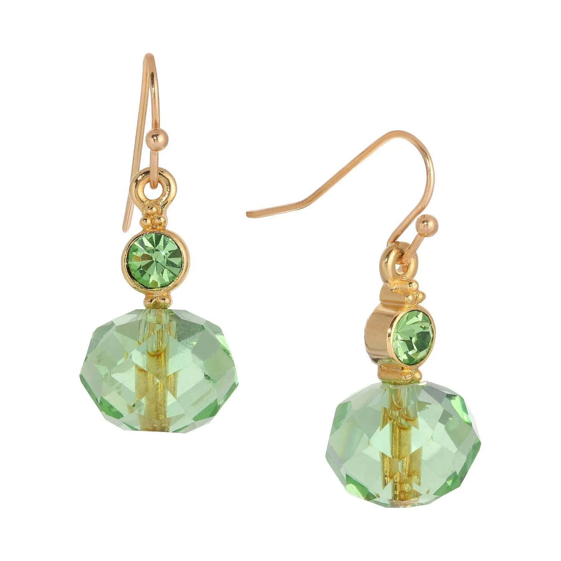 1928 Jewelry Peridot Green Crystal Drop Earrings 1928 Jewelry