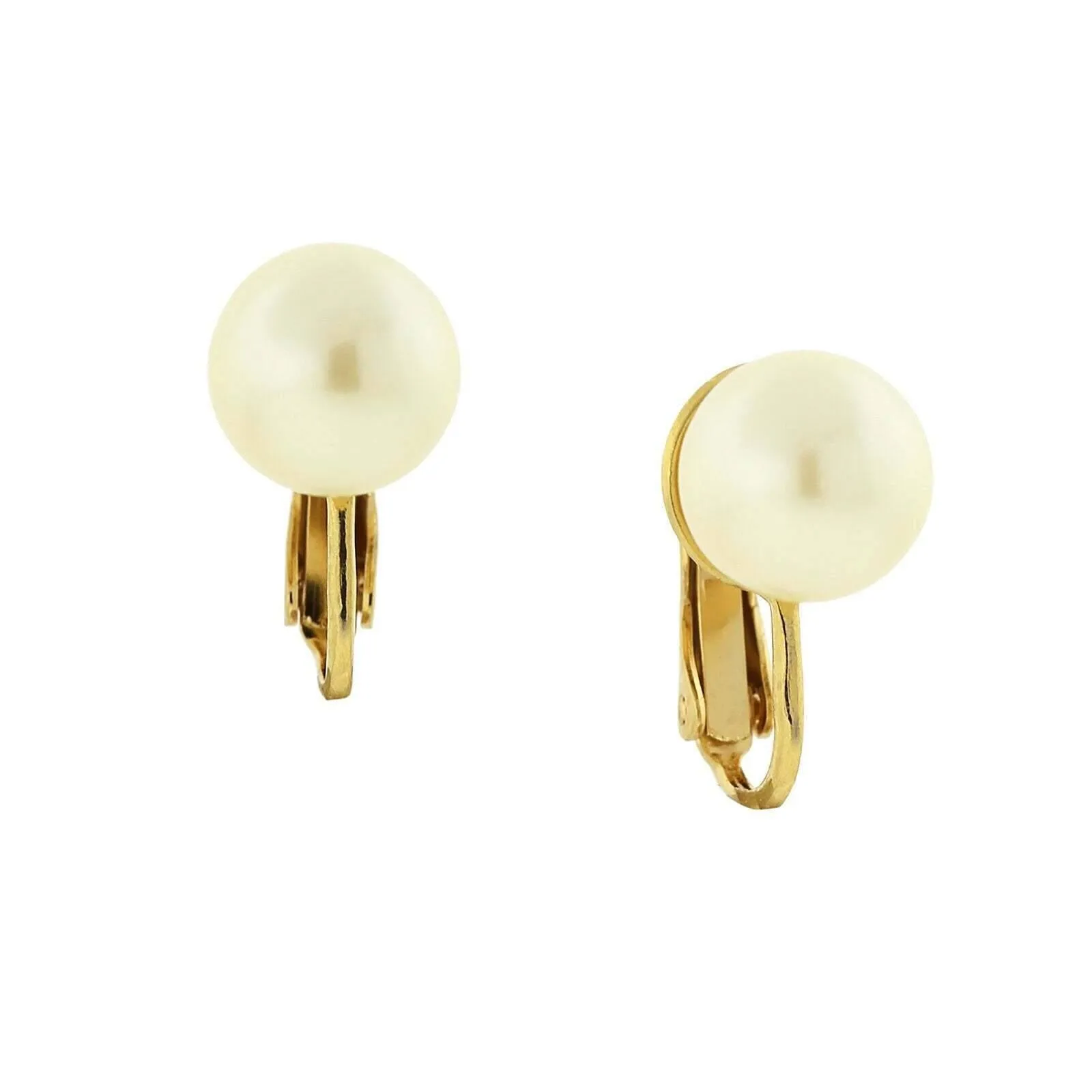 1928 Jewelry Petite Classic Faux Pearl Clip On Earrings 1928 Jewelry