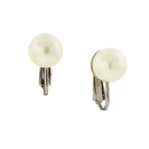 1928 Jewelry Petite Classic Faux Pearl Clip On Earrings 1928 Jewelry