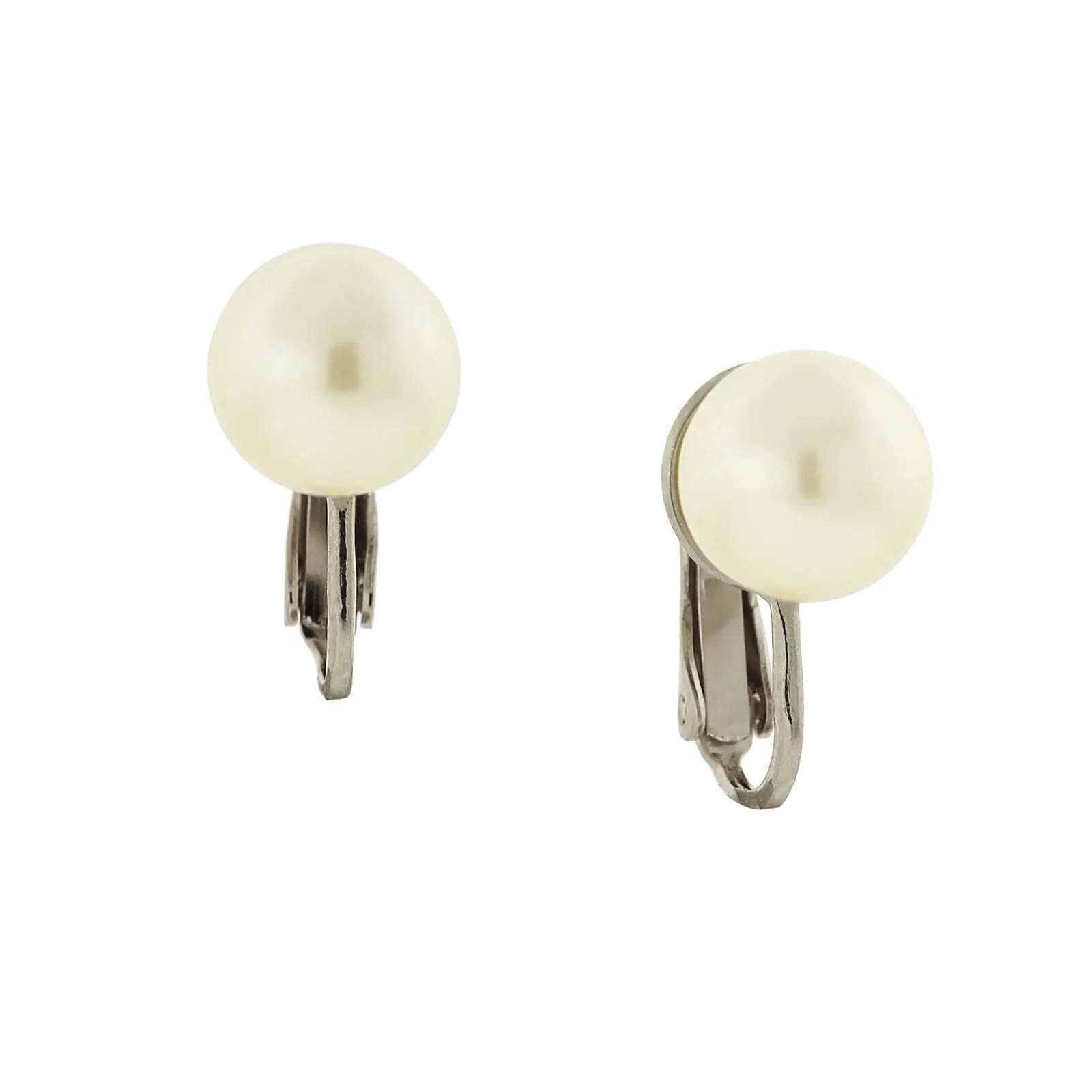 1928 Jewelry Petite Classic Faux Pearl Clip On Earrings 1928 Jewelry