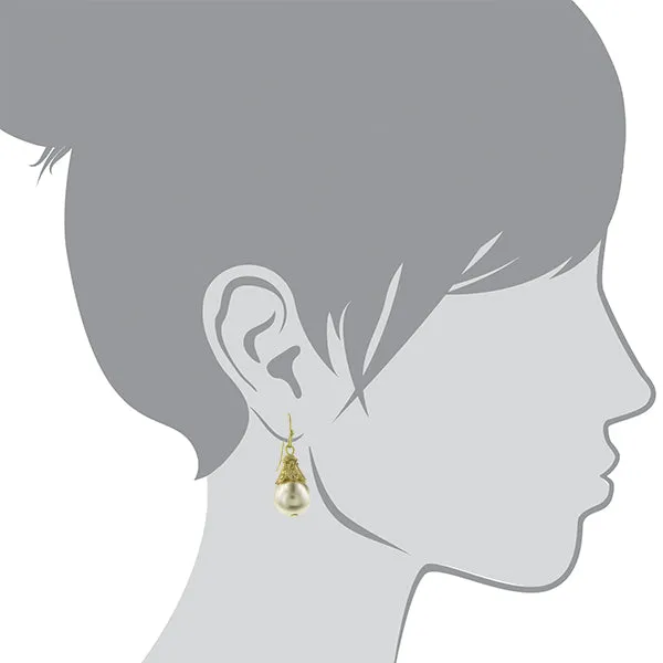 1928 Jewelry Petite Faux Pearl Drop Earrings 1928 Jewelry