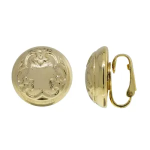 1928 Jewelry Petite Round Classic Clip On Earrings 1928 Jewelry