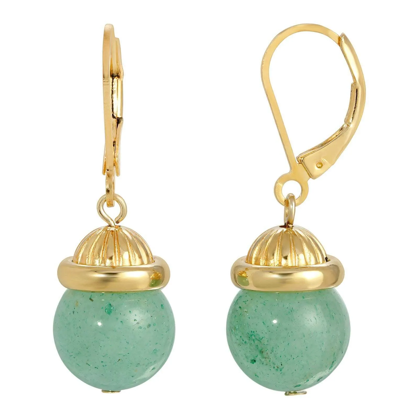 1928 Jewelry Petite Round Gemstone Drop Earrings 1928 Jewelry