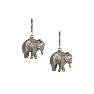 1928 Jewelry Pewter Elephant Drop Earrings 1928 Jewelry