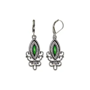 1928 Jewelry Pewter Filigree Drop Earrings 1928 Jewelry