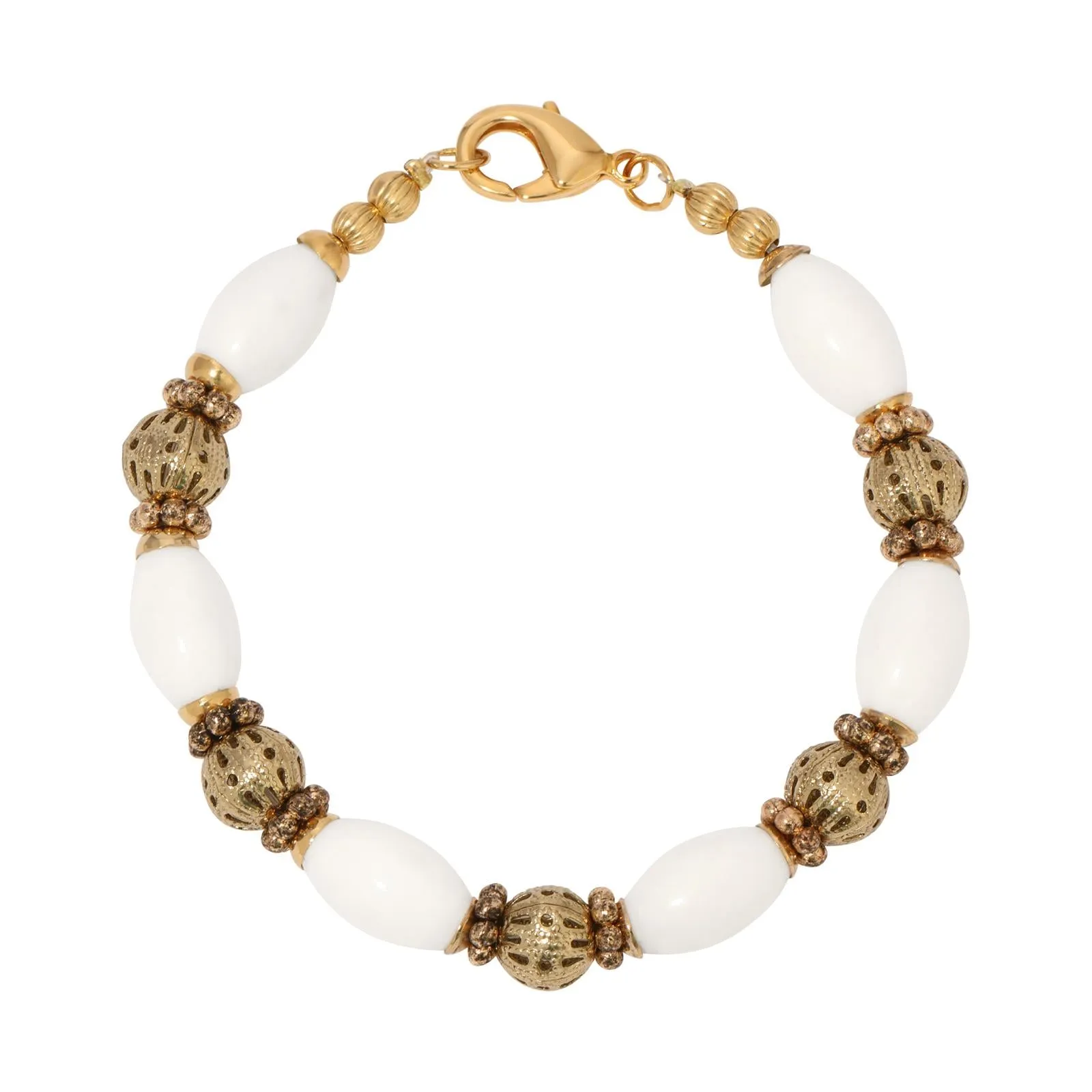 1928 Jewelry Piedra Preciosa Gold Link Bracelet 1928 Jewelry