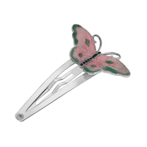1928 Jewelry Pink & Green Butterfly Snap Hair Clip 1928 Jewelry
