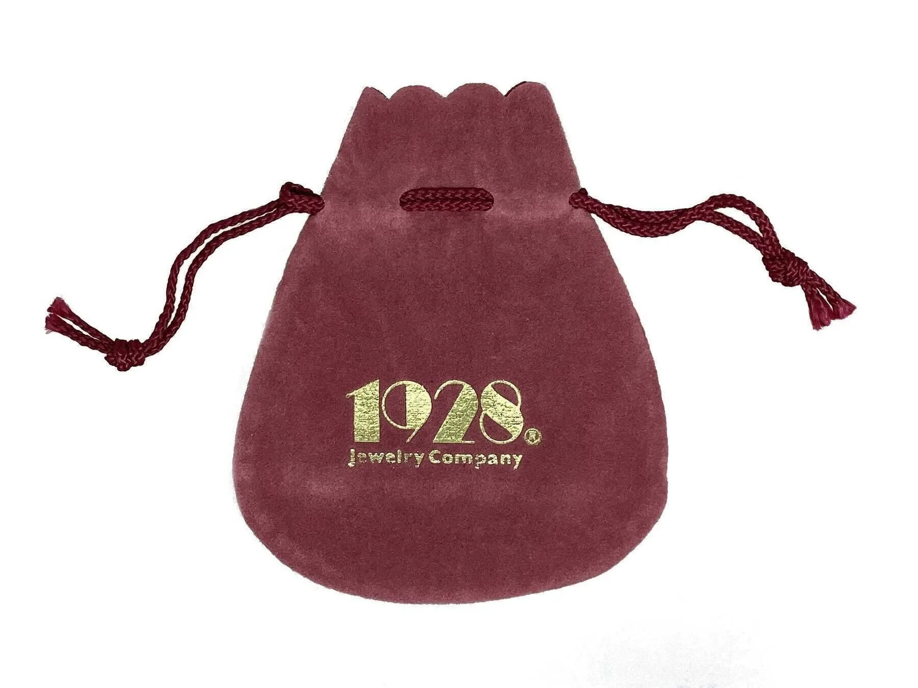 1928 Jewelry Pink Faux Velvet Drawstring Pouch 1928 Jewelry