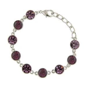 1928 Jewelry Purple Amethyst Link Bracelet 1928 Jewelry
