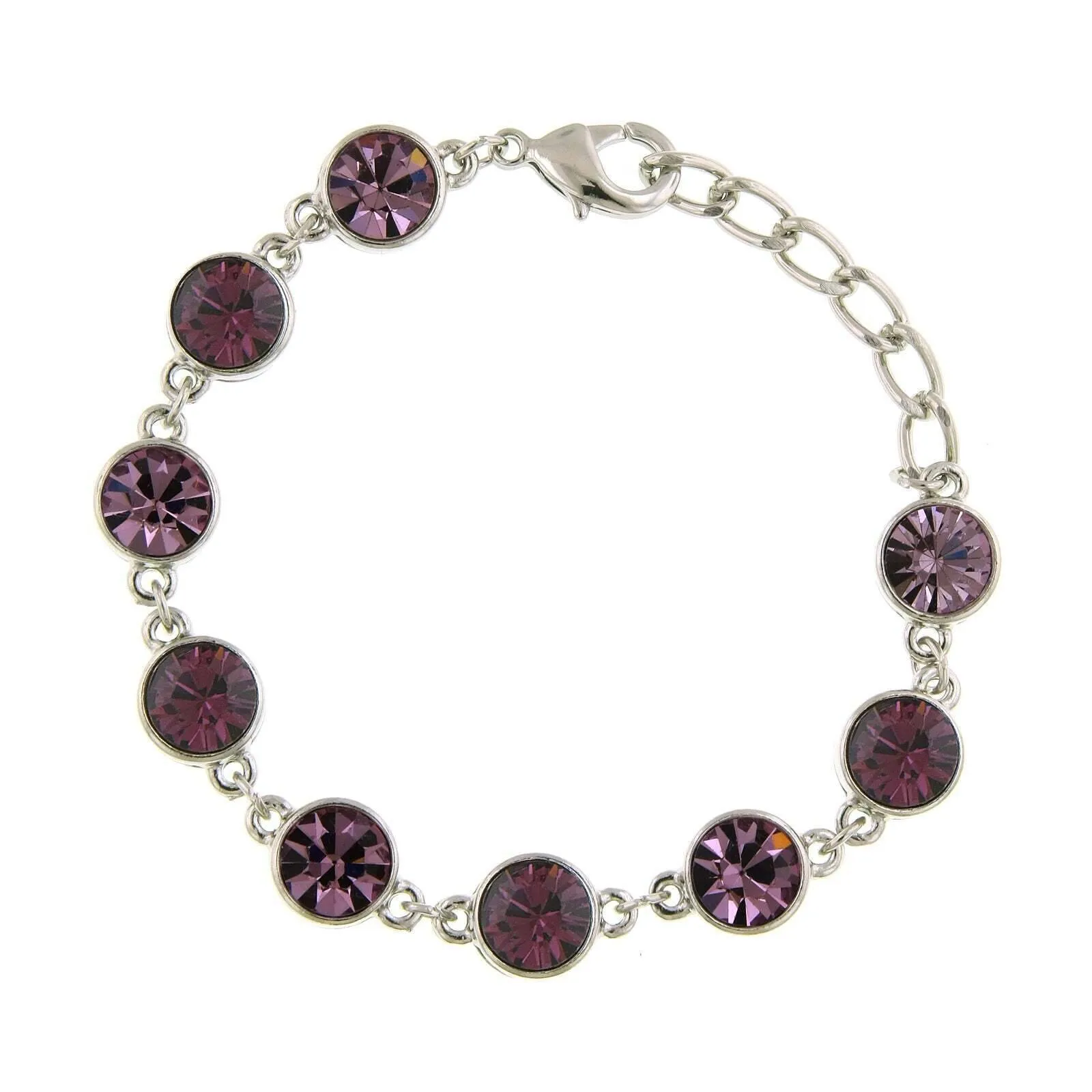 1928 Jewelry Purple Amethyst Link Bracelet 1928 Jewelry
