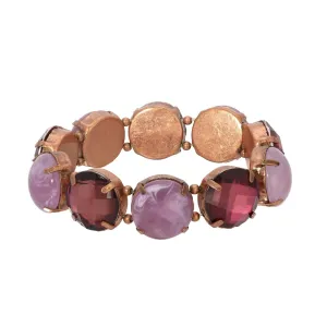 1928 Jewelry Purple Bloom Copper Stretch Bracelet 1928 Jewelry