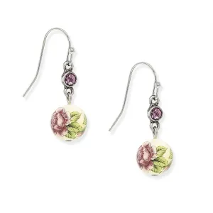 1928 Jewelry Purple Crystal Flower Drop Earrings 1928 Jewelry