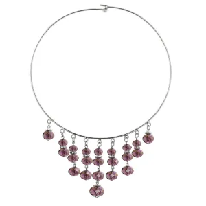 1928 Jewelry Purple Multiple Drop Lux Choker Necklace 15.5" 1928 Jewelry