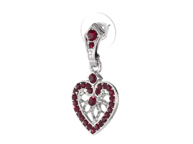 1928 Jewelry "Heart of Hearts" Crystal Post Dangle Earrings 1928 Jewelry