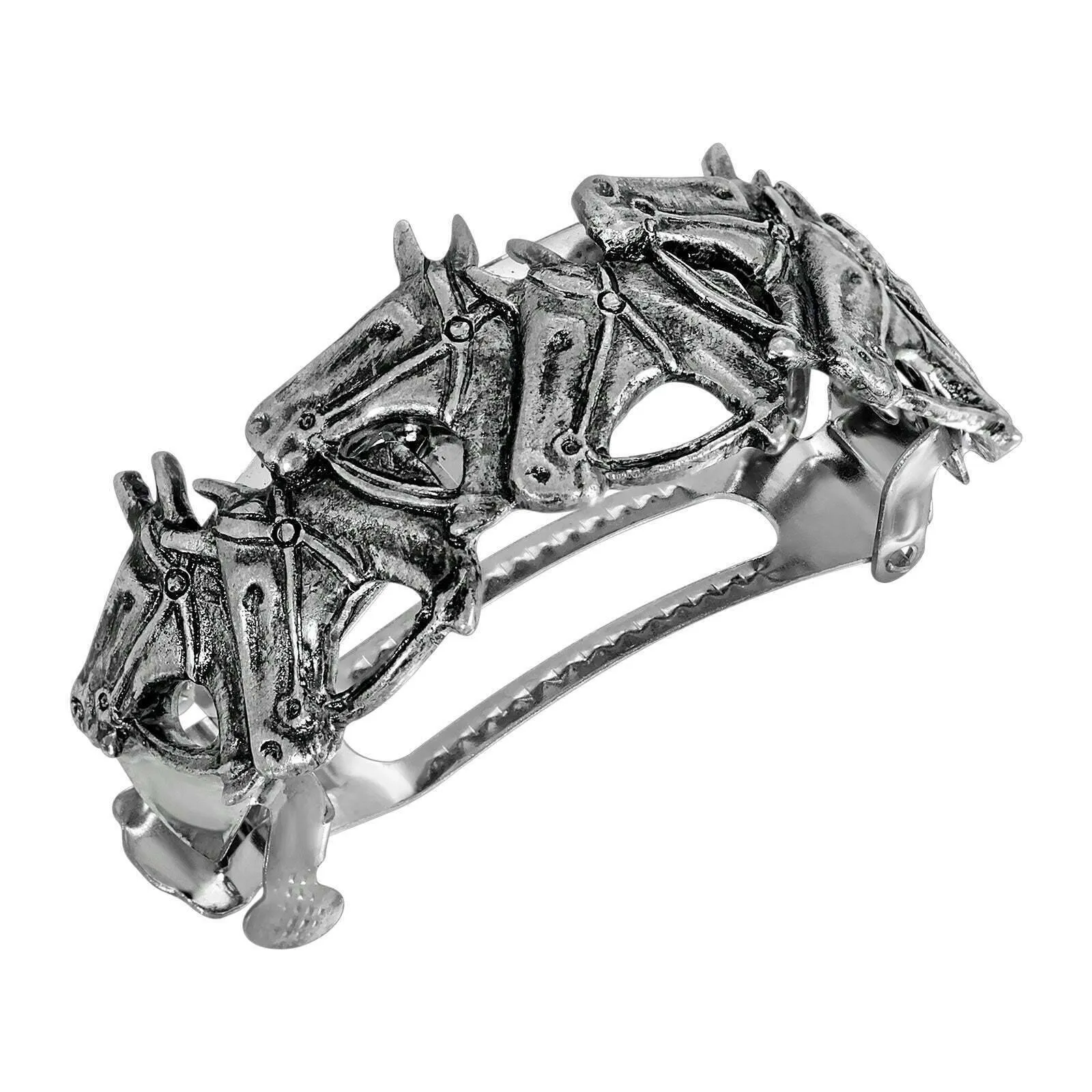 1928 Jewelry Racing Horses Ponytail Barrette 1928 Jewelry
