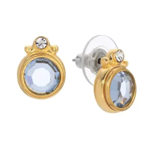 1928 Jewelry Radiant Channel Crystal Round Post Earrings 1928 Jewelry
