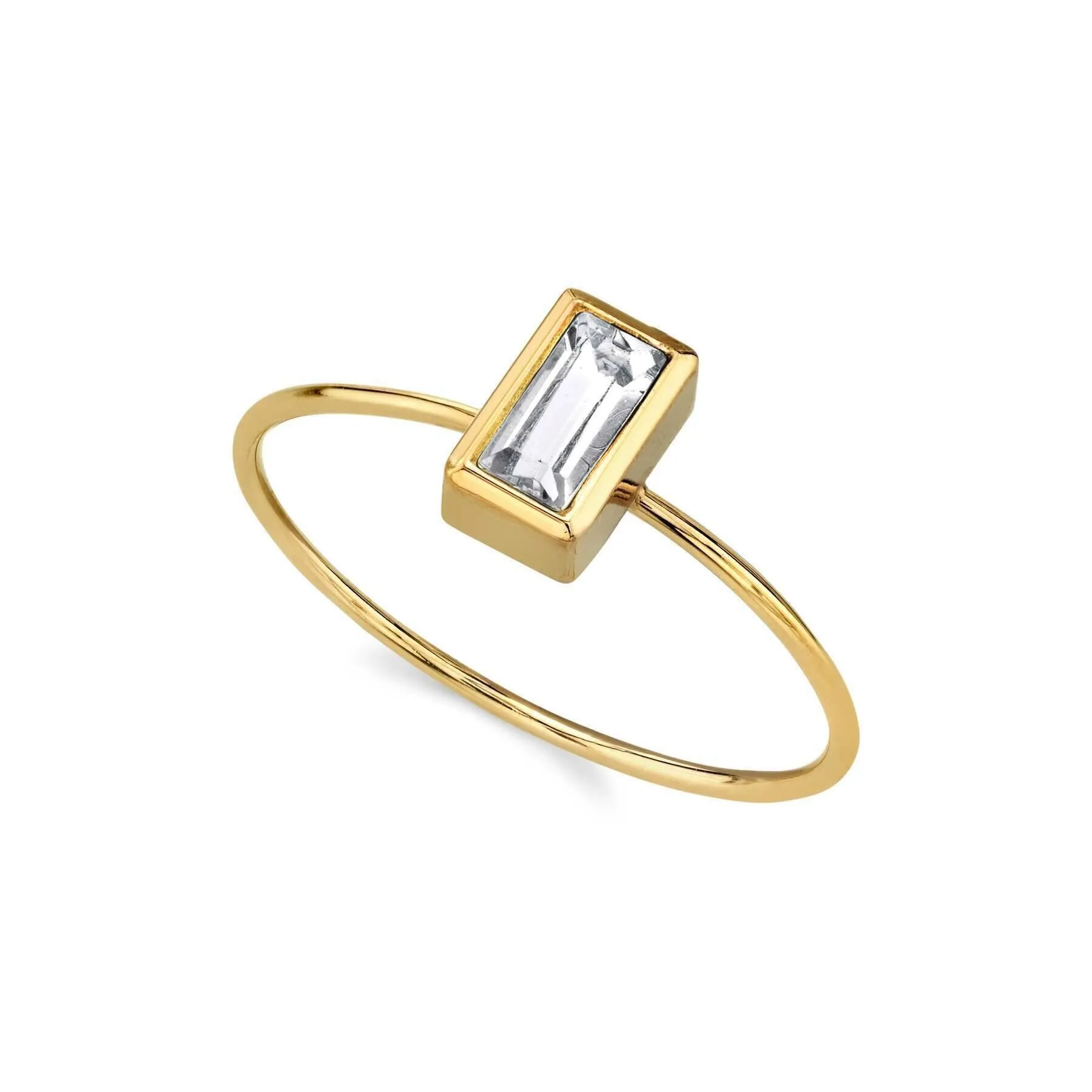 1928 Jewelry Rectangle Crystal Delicate Dainty Ring Size 7 1928 Jewelry
