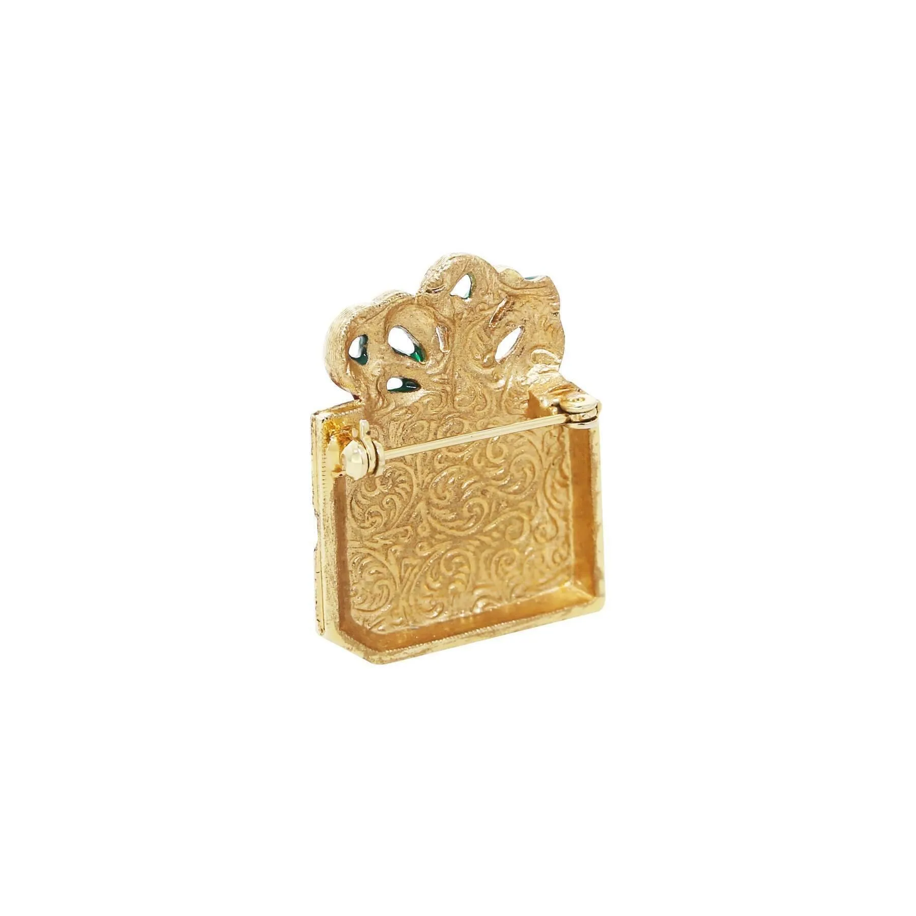 1928 Jewelry Red Christmas Present Crystal Gift Box Brooch Pin 1928 Jewelry