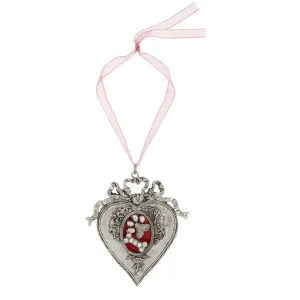 1928 Jewelry Red Enamel Paws And Bones Oak Flower & Vine Pink Ribbon Heart Christmas Tree Ornament 1928 Jewelry