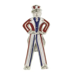 1928 Jewelry Red White And Blue Uncle Sam Pin 1928 Jewelry