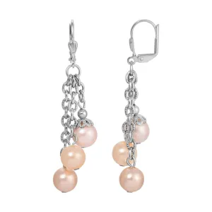 1928 Jewelry Rosabella Multicolor Faux Pearl Chain Drop Earrings 1928 Jewelry