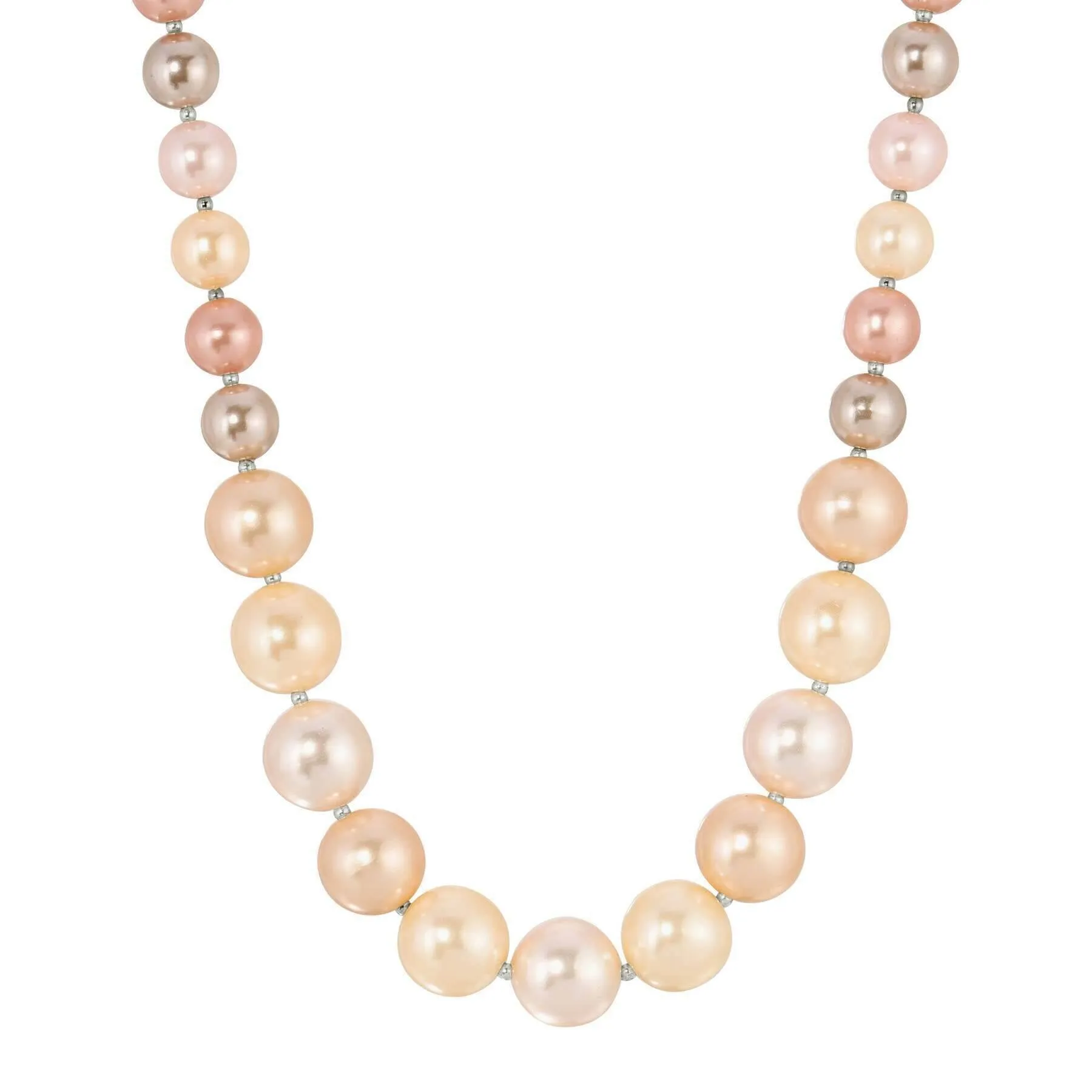 1928 Jewelry Rosabella Multicolor Faux Pearl Strand Necklace 17"   3" Extender 1928 Jewelry