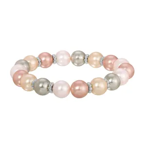1928 Jewelry Rosabella Multicolor Faux Pearl Stretch Bracelet 1928 Jewelry