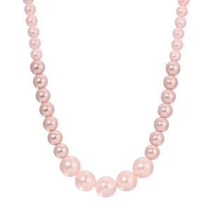 1928 Jewelry Rosabella Pink Faux Pearl Strand Necklace 16"   3" Extender 1928 Jewelry