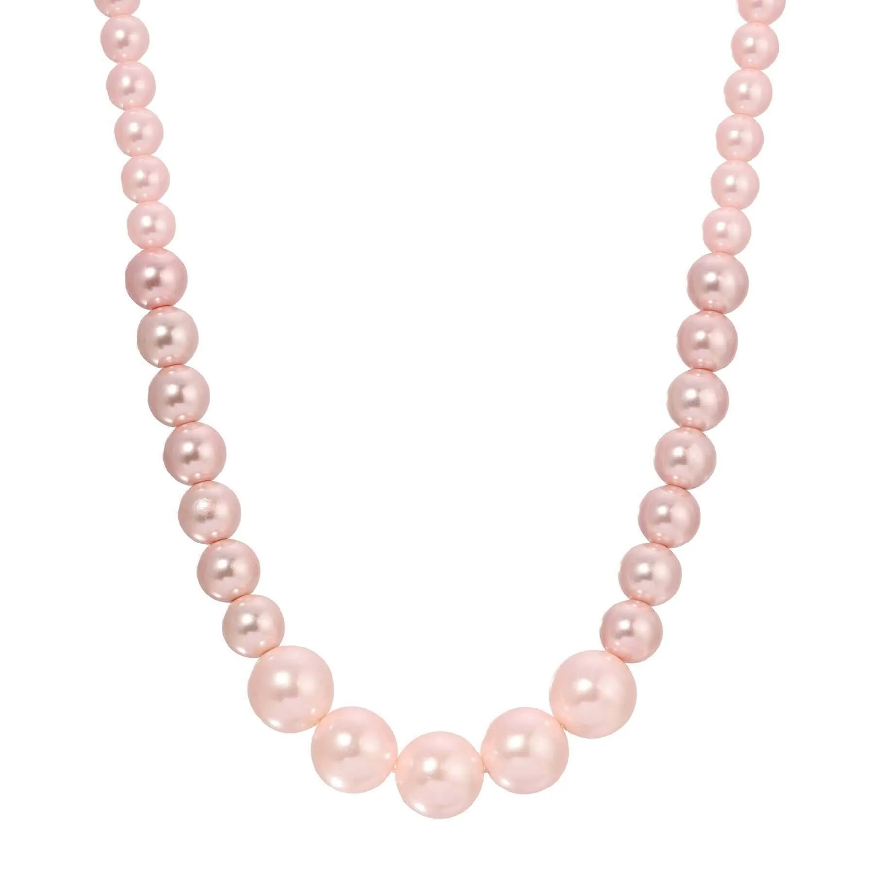 1928 Jewelry Rosabella Pink Faux Pearl Strand Necklace 16"   3" Extender 1928 Jewelry