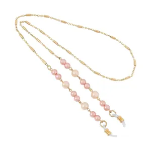 1928 Jewelry Rosabella Raspberry & Champagne Faux Pearl Eyeglass Holder Chain Necklace 24" 1928 Jewelry
