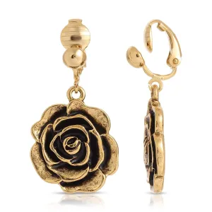 1928 Jewelry Rose Clip On Earrings 1928 Jewelry