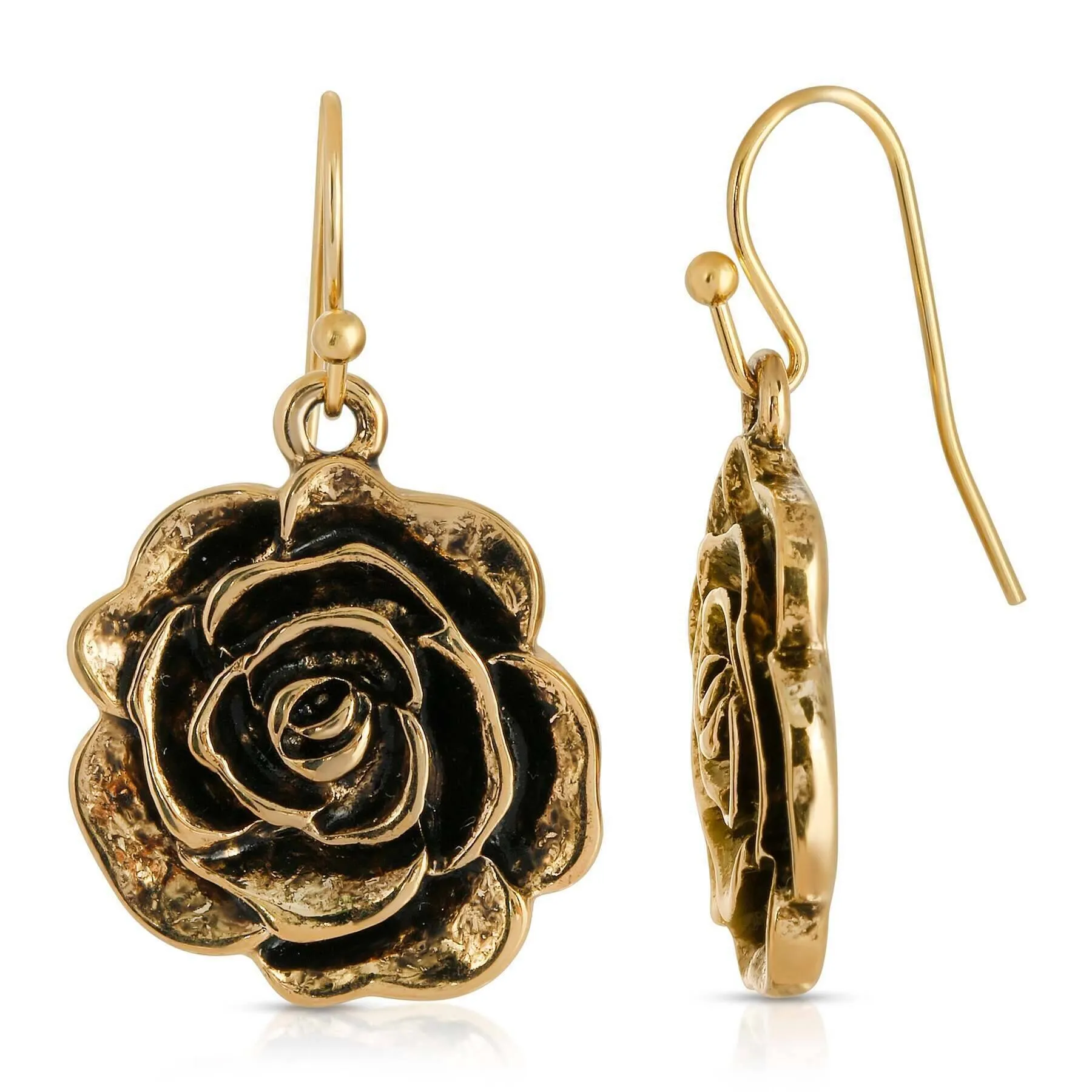 1928 Jewelry Rose Drop Earrings 1928 Jewelry