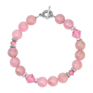 1928 Jewelry Roseate Paradise Rose Crystal Pink Round Beaded Bracelet 1928 Jewelry