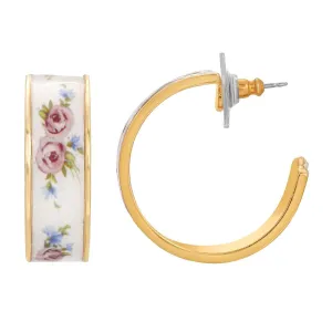 1928 Jewelry Roseraie Hoop Earrings 1928 Jewelry