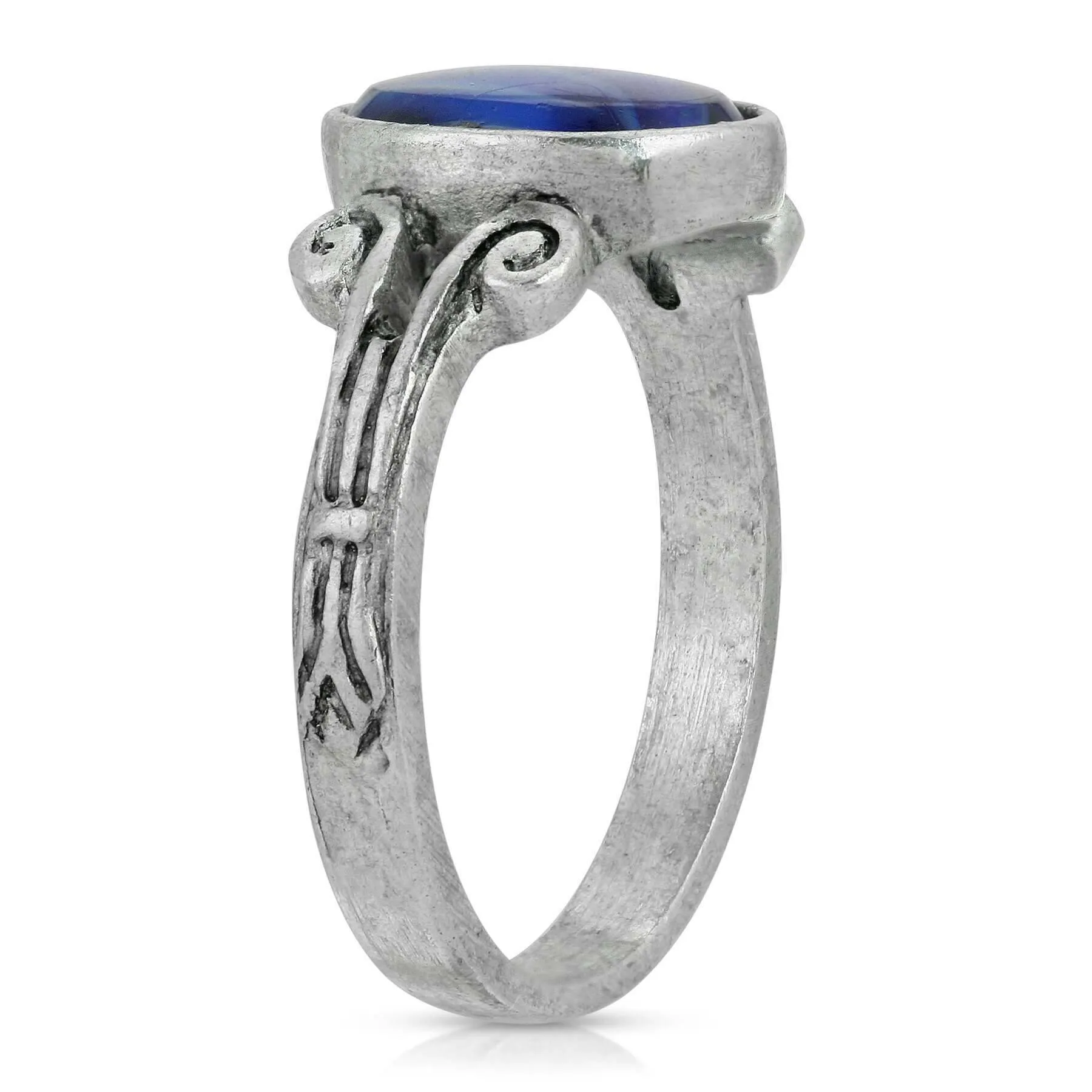 1928 Jewelry Round Blue Center Size 7 Ring 1928 Jewelry
