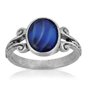 1928 Jewelry Round Blue Center Size 7 Ring 1928 Jewelry
