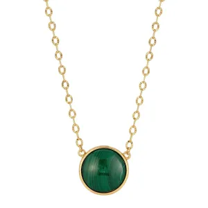 1928 Jewelry Round Cabochon Gemstone Pendant Necklace 16"   3" Extender 1928 Jewelry