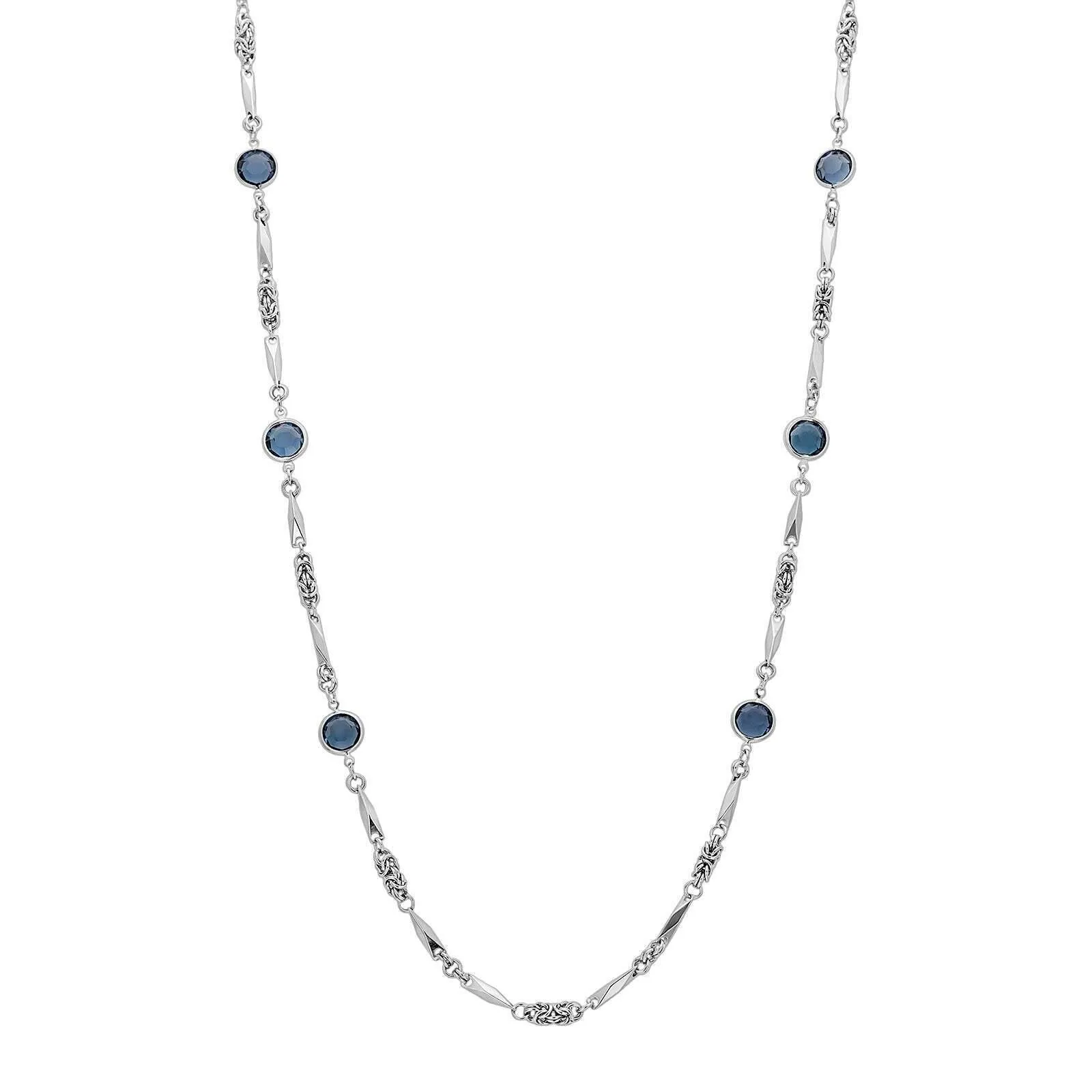 1928 Jewelry Round Channel Crystal Link Chain Necklace 32" 1928 Jewelry