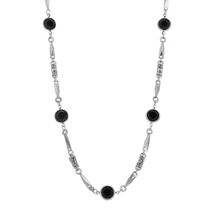 1928 Jewelry Round Channel Crystal Pendant Necklace 24" 1928 Jewelry