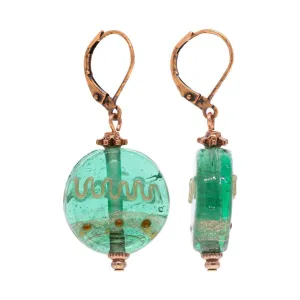 1928 Jewelry Round Christmas Tree Ornament Drop Earrings 1928 Jewelry