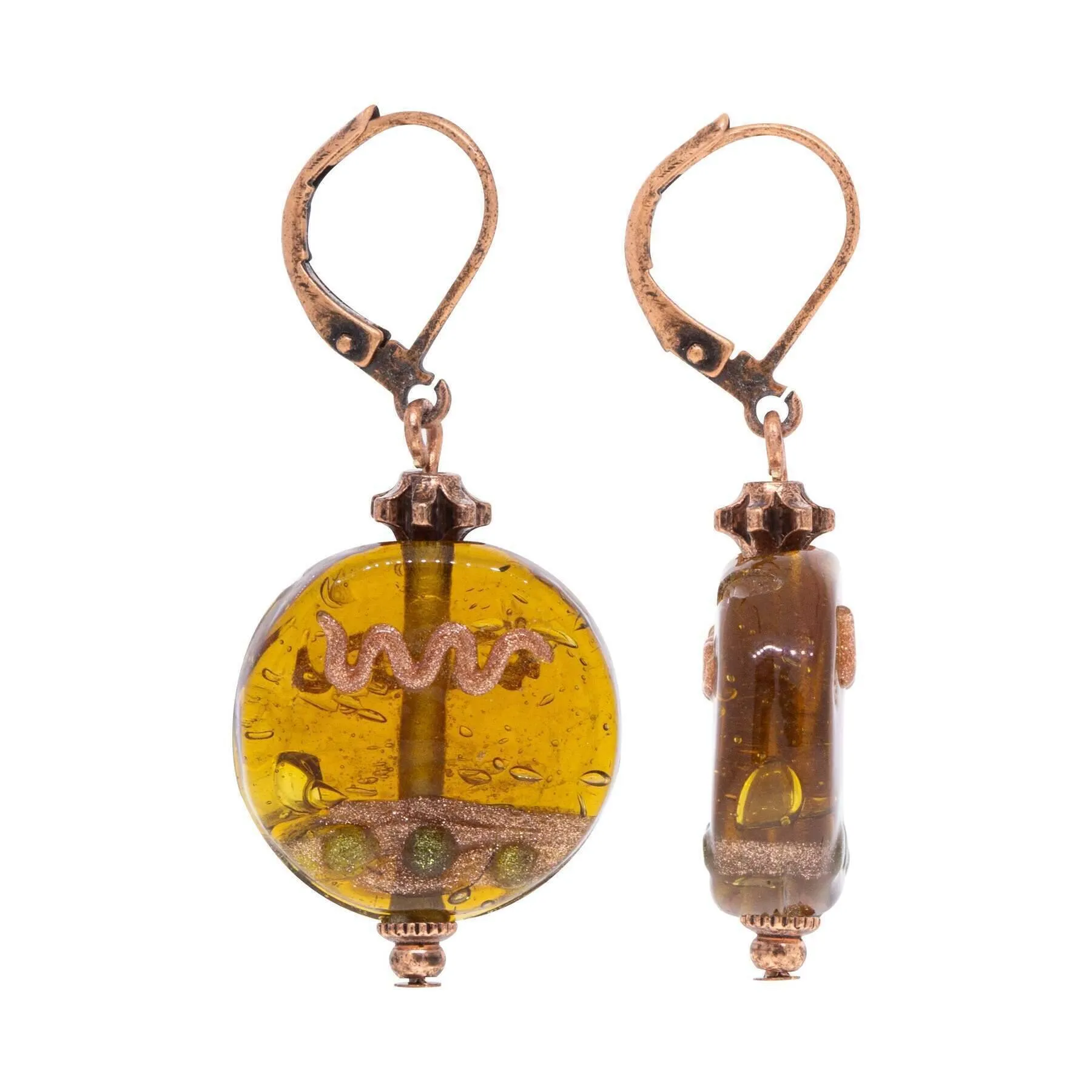 1928 Jewelry Round Christmas Tree Ornament Drop Earrings 1928 Jewelry