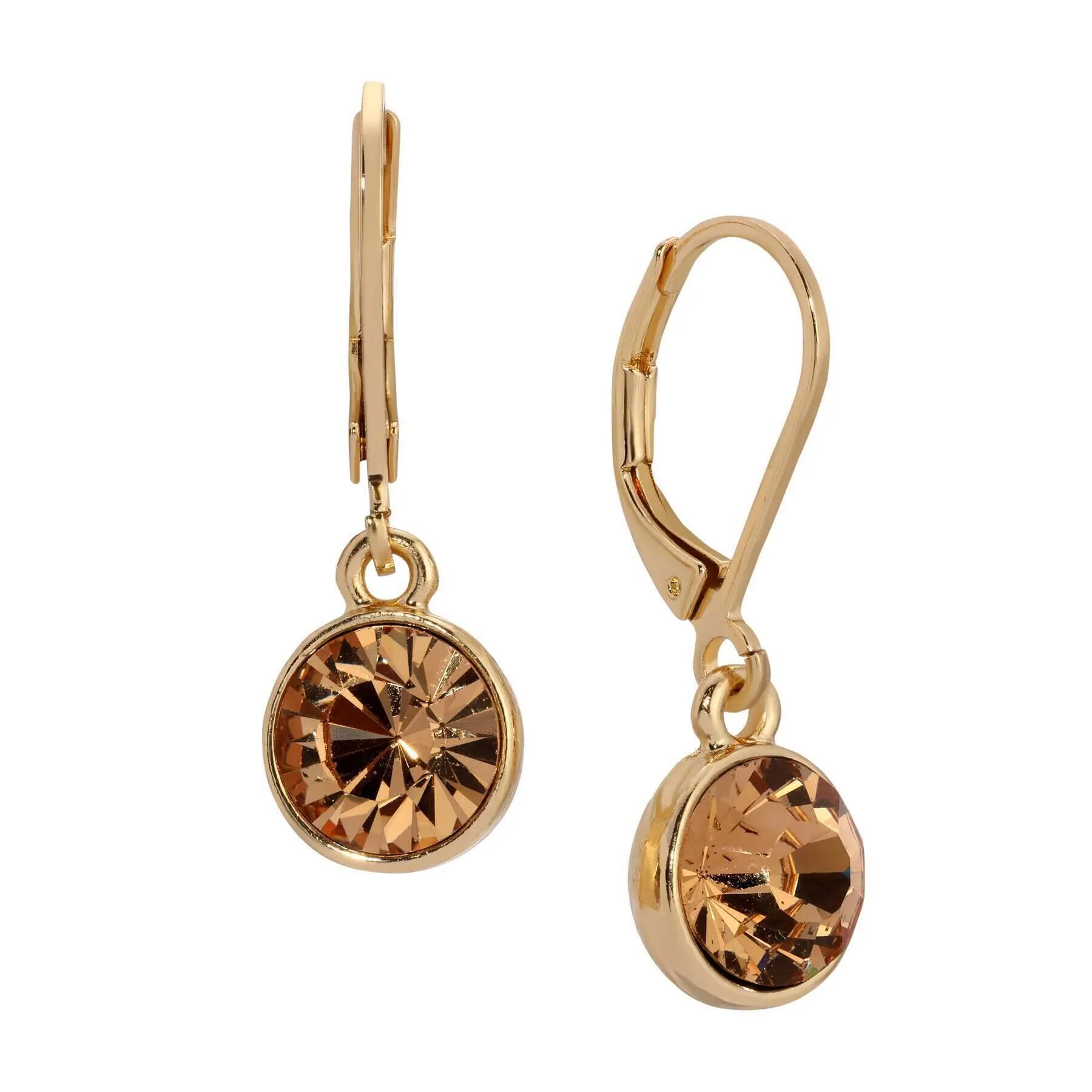1928 Jewelry Round Crystal Dainty Drop Earrings 1928 Jewelry