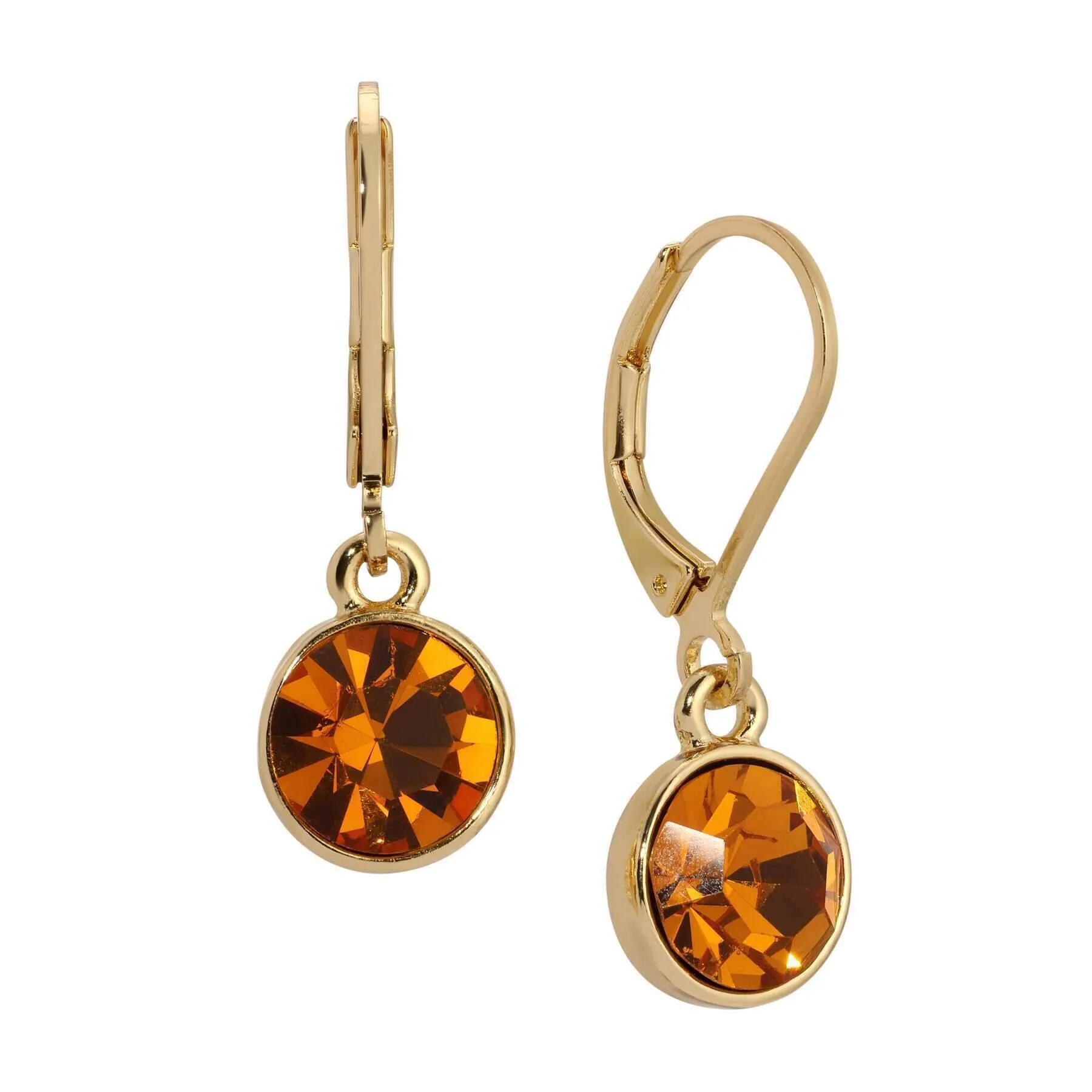 1928 Jewelry Round Crystal Dainty Drop Earrings 1928 Jewelry