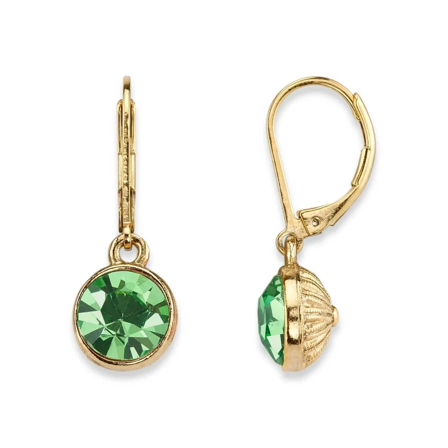 1928 Jewelry Round Crystal Dainty Drop Earrings 1928 Jewelry
