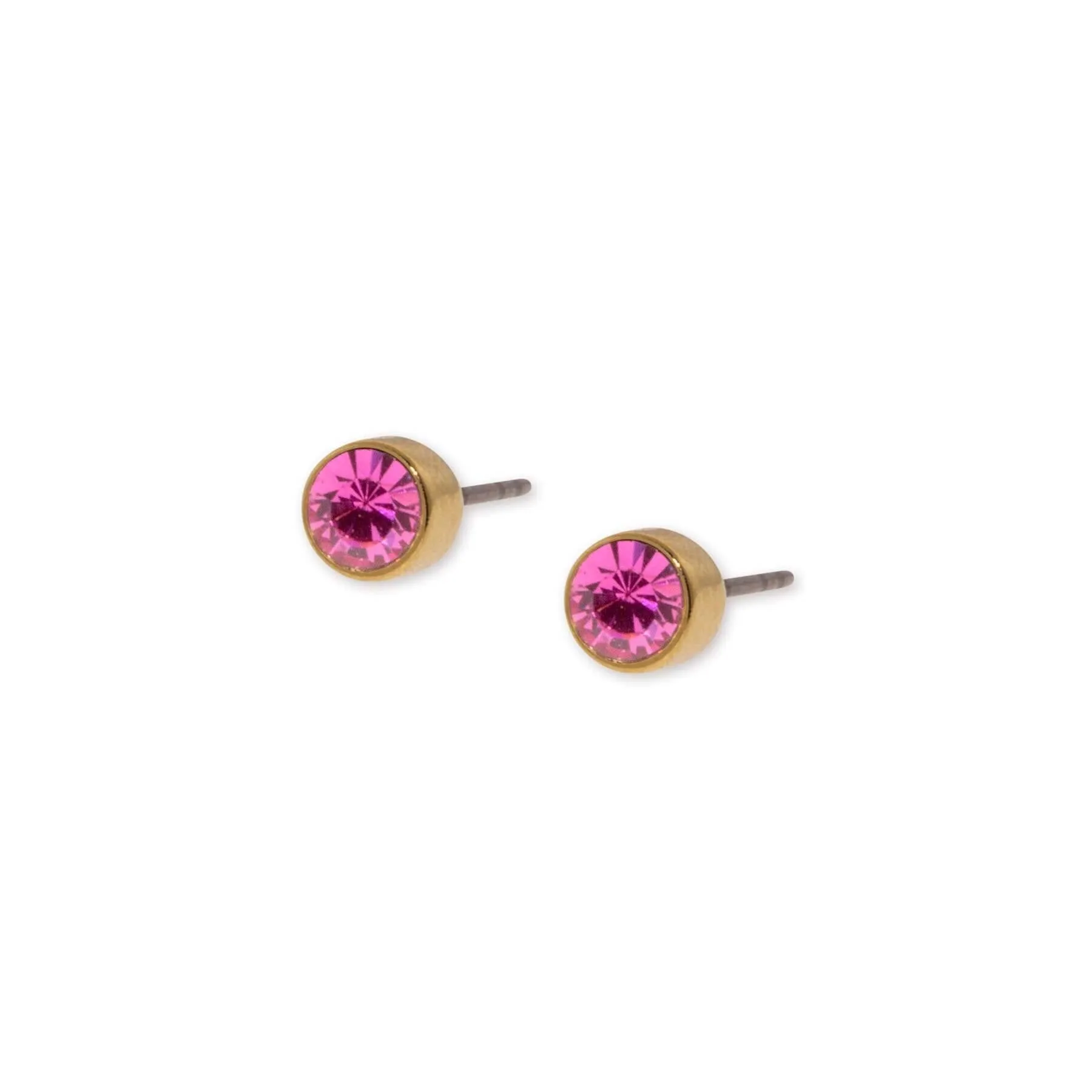 1928 Jewelry Round Crystal Tiny Stud Earrings 1928 Jewelry